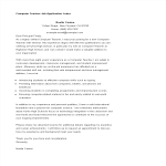 template topic preview image Computer Teacher Job Application Letter