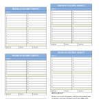 template topic preview image Custom Bunco Score Sheets