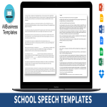 School Debate Speech gratis en premium templates