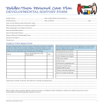 template topic preview image Toddler Personal Care Plan