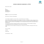 Damage Goods Complaint Letter sample gratis en premium templates