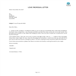 template topic preview image Love Proposal Letter