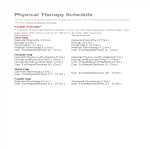 Physical Therapy Schedule gratis en premium templates