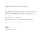 template topic preview image Disciplinary Letter Meeting For An Employee