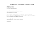 High School Safety Committee Agenda gratis en premium templates