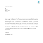 Customer Incentive Program Announcement Letter gratis en premium templates