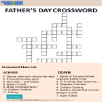Father's Day Crossword Puzzle gratis en premium templates