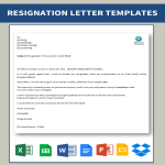 Standard Resignation Letter gratis en premium templates