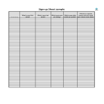 Printable Sign-up Sheet sample gratis en premium templates