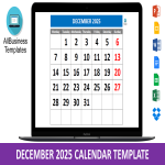 December 2025 Calendar gratis en premium templates