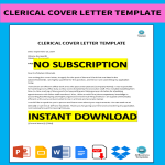 Clerical Cover Letter gratis en premium templates