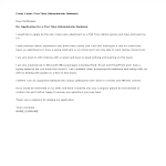 template topic preview image Job Application Letter For Part Time Administrative Assistant