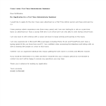 Job Application Letter For Part Time Administrative Assistant gratis en premium templates