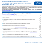 CDC COVID-19 Healthcare Preparedness Checklist gratis en premium templates