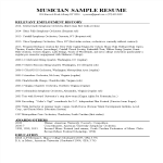 template topic preview image Musician Resume Sample