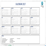 2017 Kalender Excel A4 gratis en premium templates