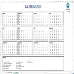 template topic preview image 2017 Kalender Excel A4