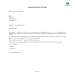 Cancellation Letter gratis en premium templates