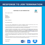 template preview imageResponse to Job Termination Letter