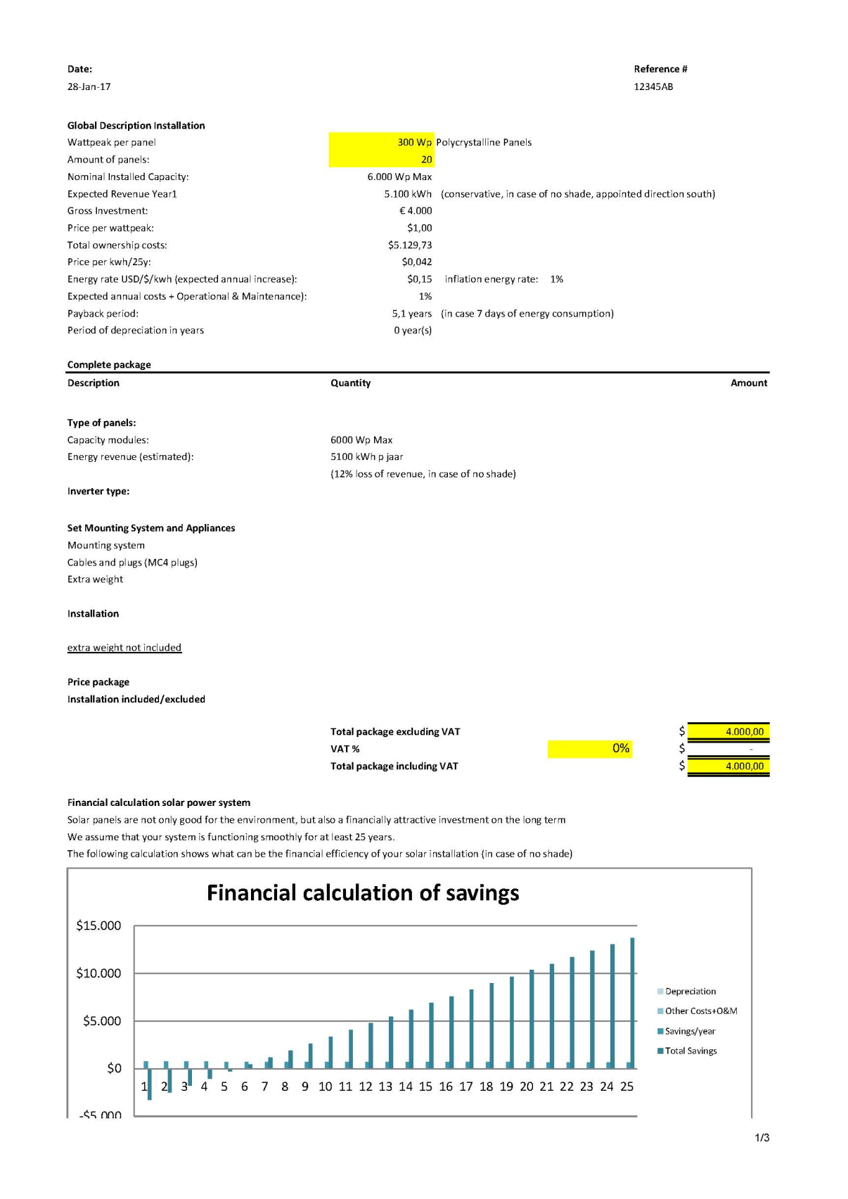 template topic preview image Solar Investment Plan Excel template