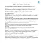 Advertiser & Agency Agreement gratis en premium templates