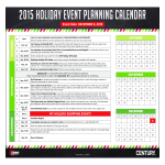 Holiday Event Planning Calendar gratis en premium templates