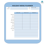 Holiday Meal Planning gratis en premium templates
