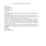 Nursing Application Letter gratis en premium templates