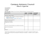 template topic preview image Campus Advisory Council Meeting Agenda