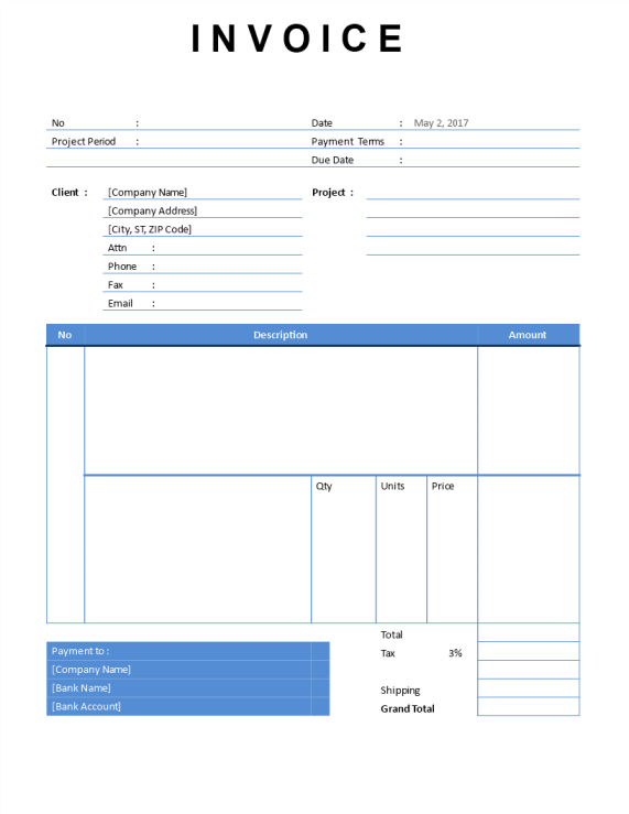 Consultant Invoice gratis en premium templates