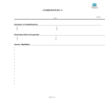 Printable Combination Resume sample gratis en premium templates