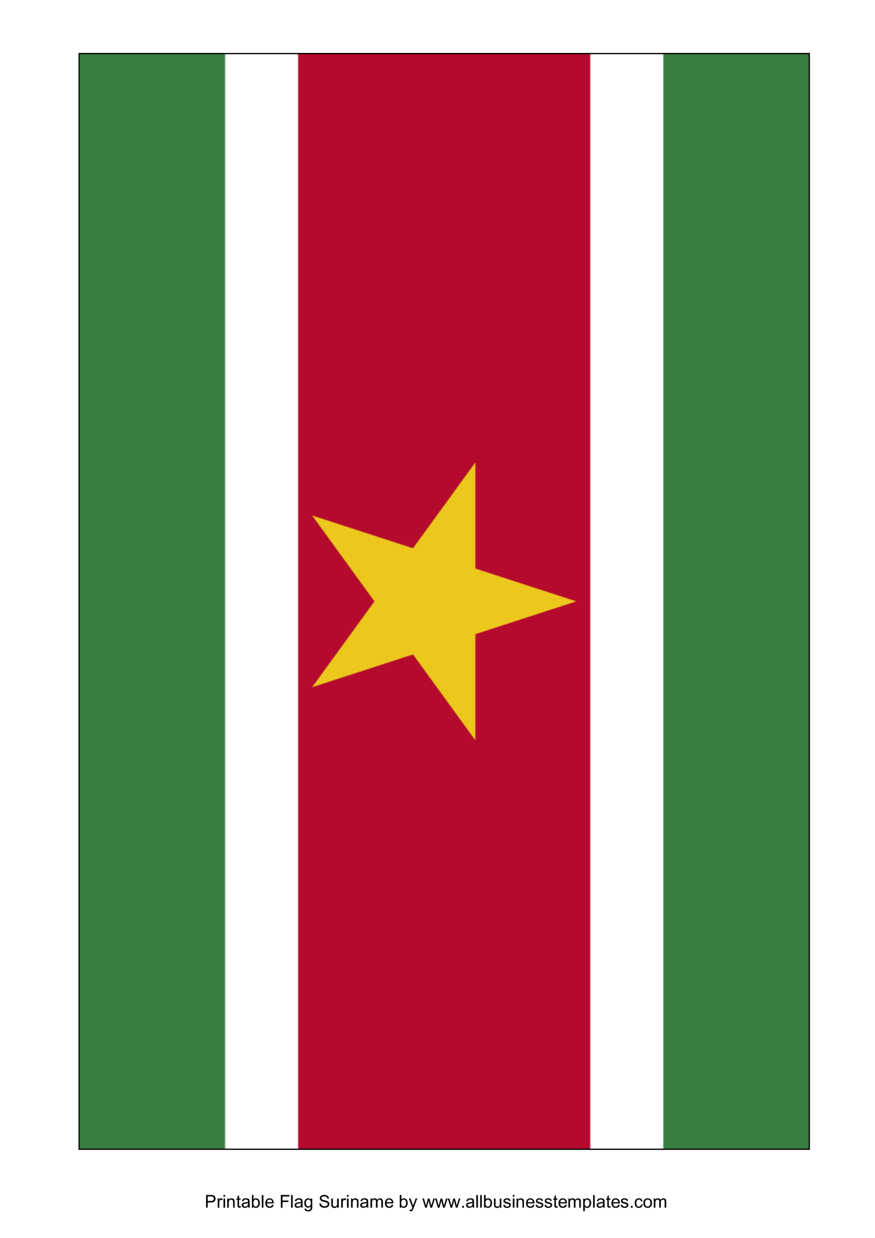 Suriname Printable Flag gratis en premium templates