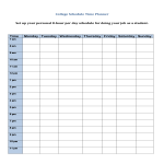 template preview imageCollege Class Schedule