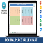 template topic preview image Decimal place value chart