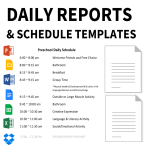 Vorschaubild des Vorlagenthemas Daily Report Sheets For Preschool