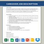 Caregiver Job Description gratis en premium templates