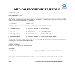 template topic preview image Medical Records Release Form sample