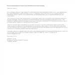 Recommendation Letter from Professor for Internship gratis en premium templates