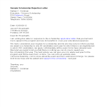 template topic preview image Scholarship Application Rejection Letter