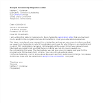 Scholarship Application Rejection Letter gratis en premium templates