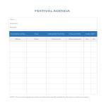 template topic preview image Festival Agenda Sample