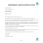 Cancellation Letter Insurance Policy gratis en premium templates