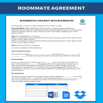 Roommate Agreement Contract gratis en premium templates