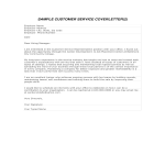 Customer Service Cover Letter gratis en premium templates