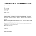 Introduction Letter to Customer for Business gratis en premium templates