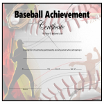 template preview imageBaseball Achievement Certificate