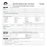 Motor Vehicle Bill Of Sale gratis en premium templates