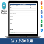 template topic preview image Daily Lesson Plan Template editable