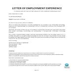 Work Experience Letter gratis en premium templates