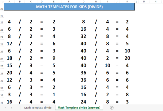 template topic preview image Math for Kids template dividing